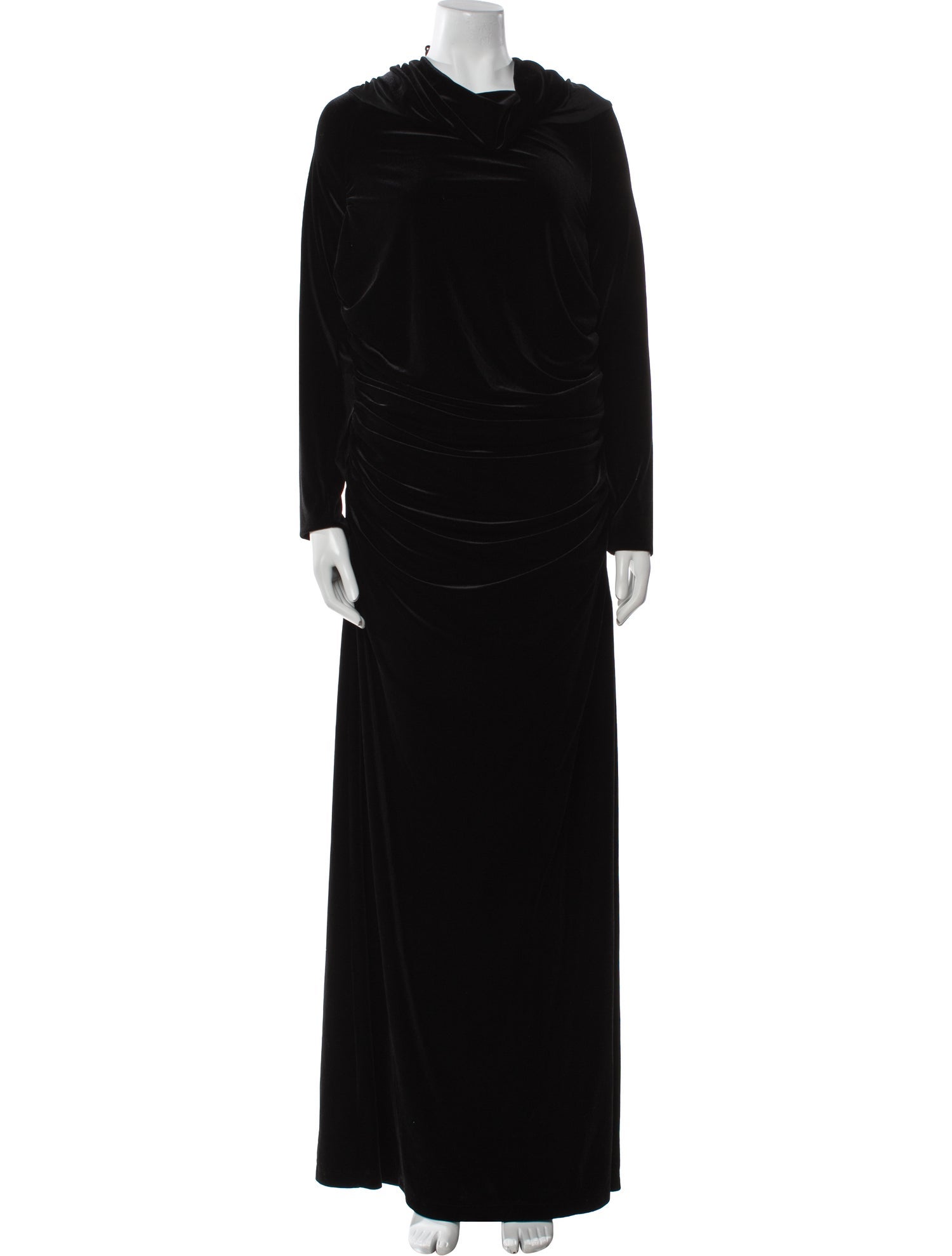 Akris x Bergdorf Goodman Cowl Neck Long Dress