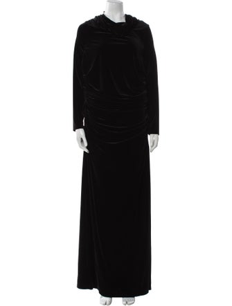 Akris x Bergdorf Goodman Cowl Neck Long Dress