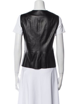 Akris x Bergdorf Goodman Leather Vest