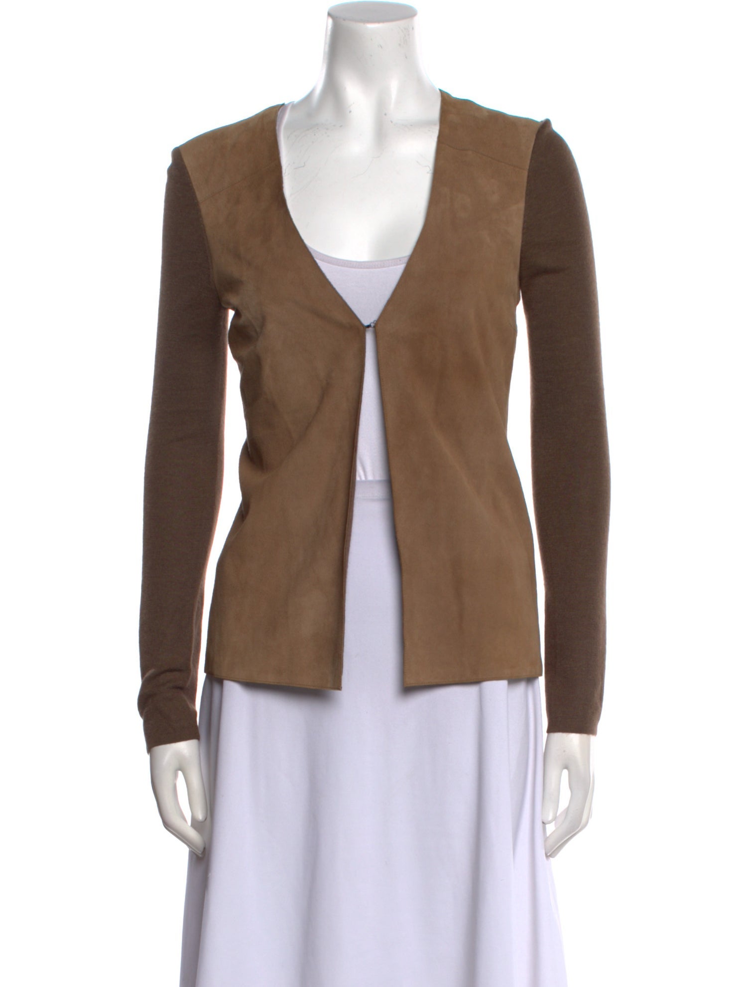 Akris x Bergdorf Goodman Cashmere Open Front Sweater