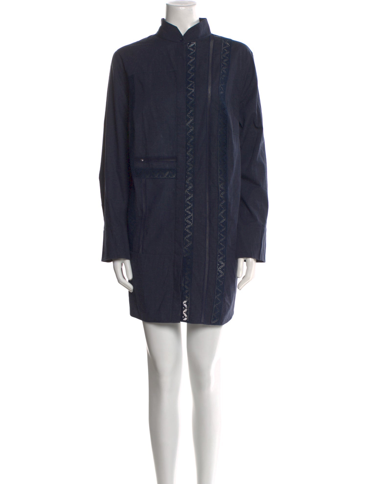 Akris x Bergdorf Goodman Mock Neck Mini Dress