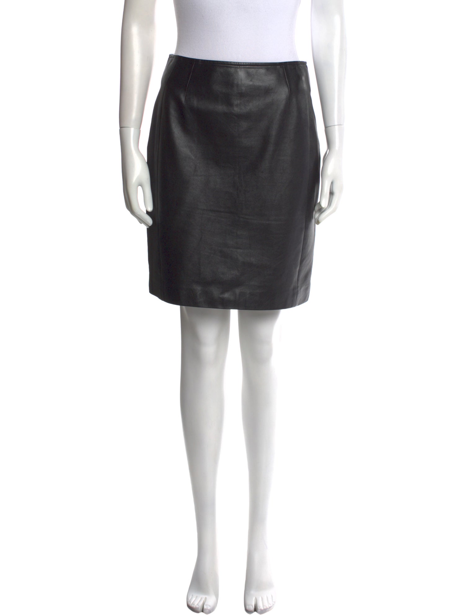 Akris x Bergdorf Goodman Leather Mini Skirt