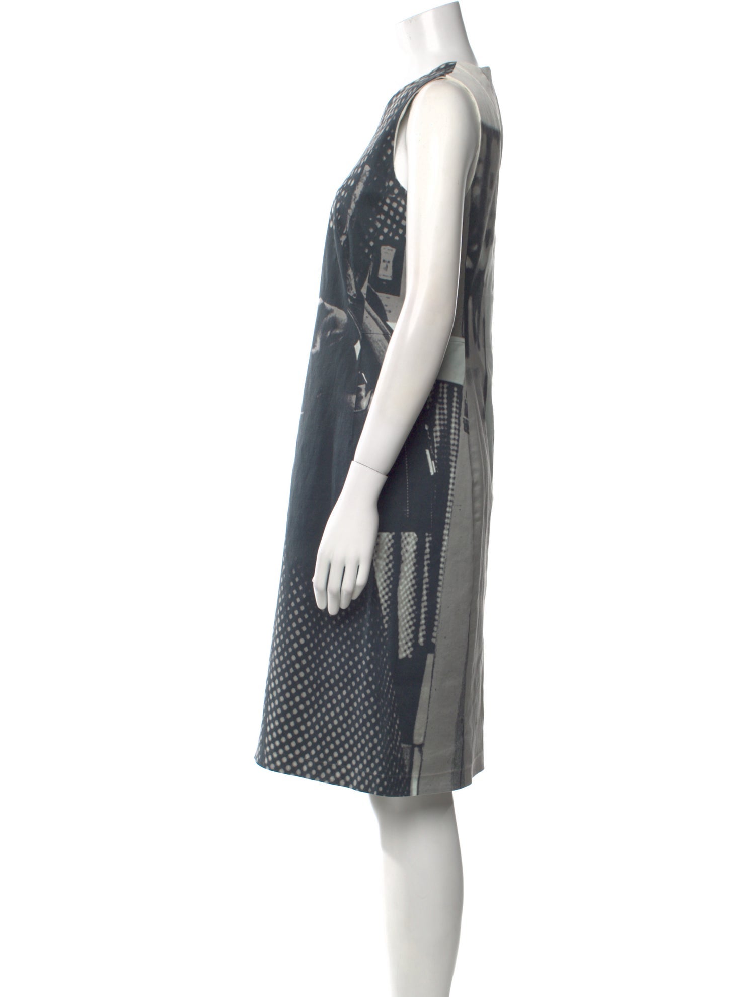 Akris x Bergdorf Goodman Plaid Print Knee-Length Dress