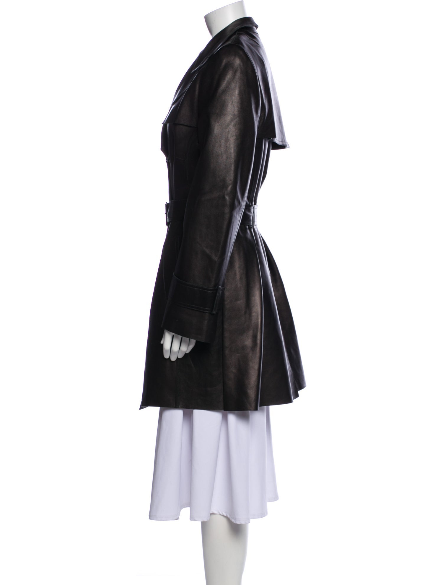 Akris x Bergdorf Goodman Leather Trench Coat