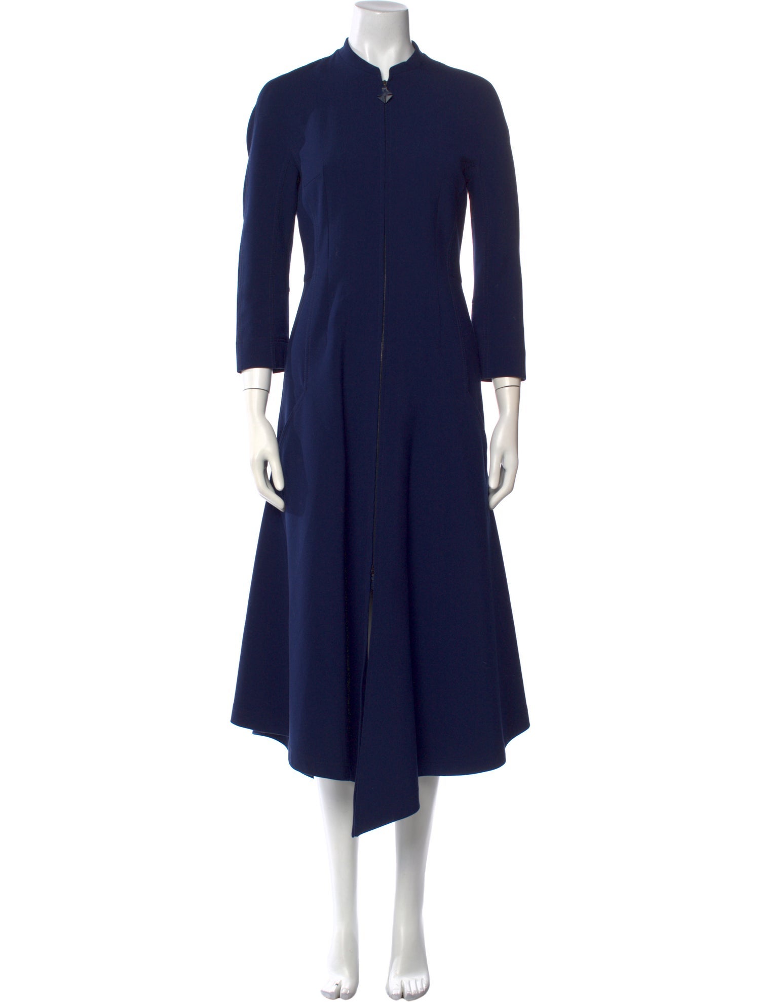 Akris x Bergdorf Goodman Mock Neck Long Dress