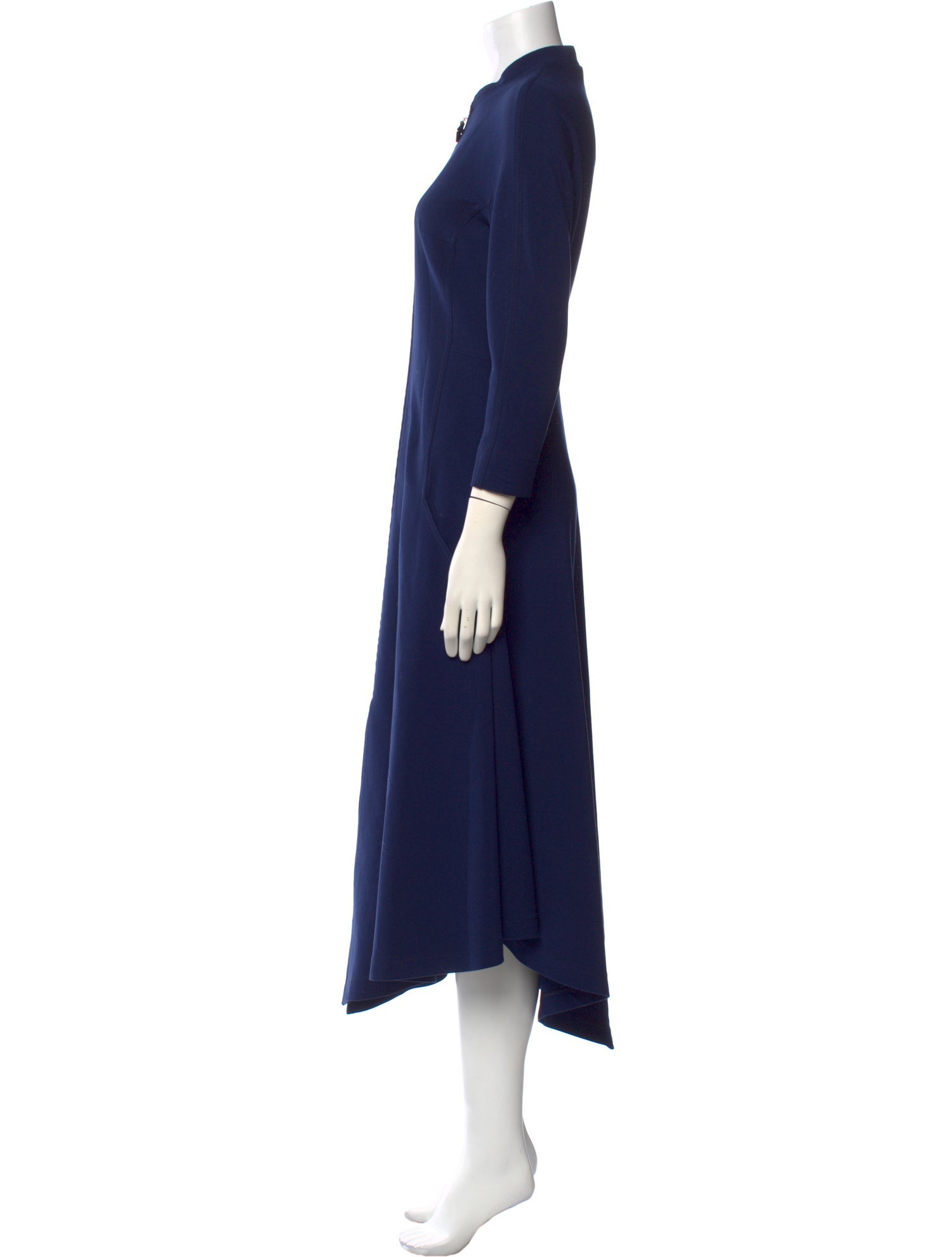 Akris x Bergdorf Goodman Mock Neck Long Dress