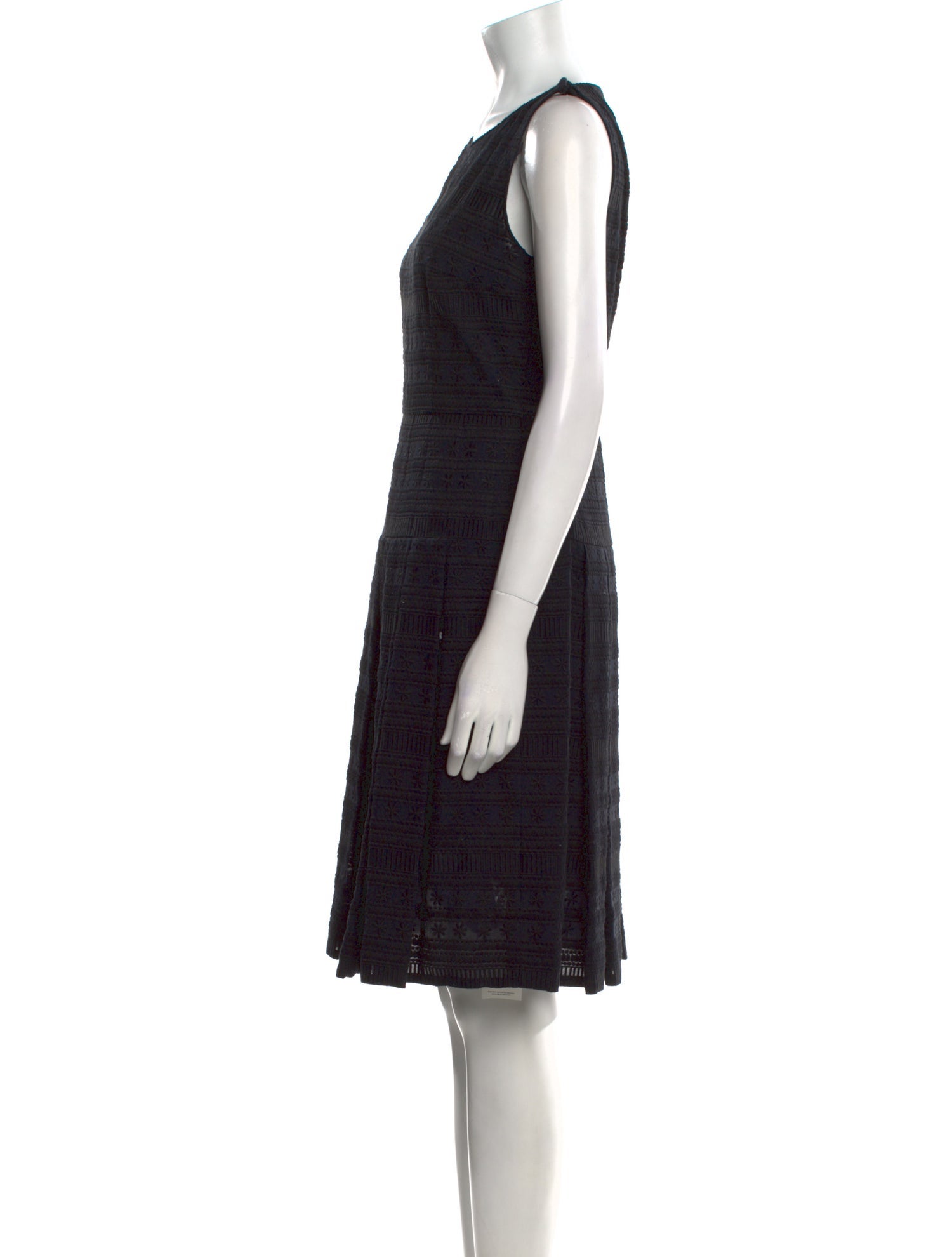 Akris x Bergdorf Goodman Scoop Neck Knee-Length Dress