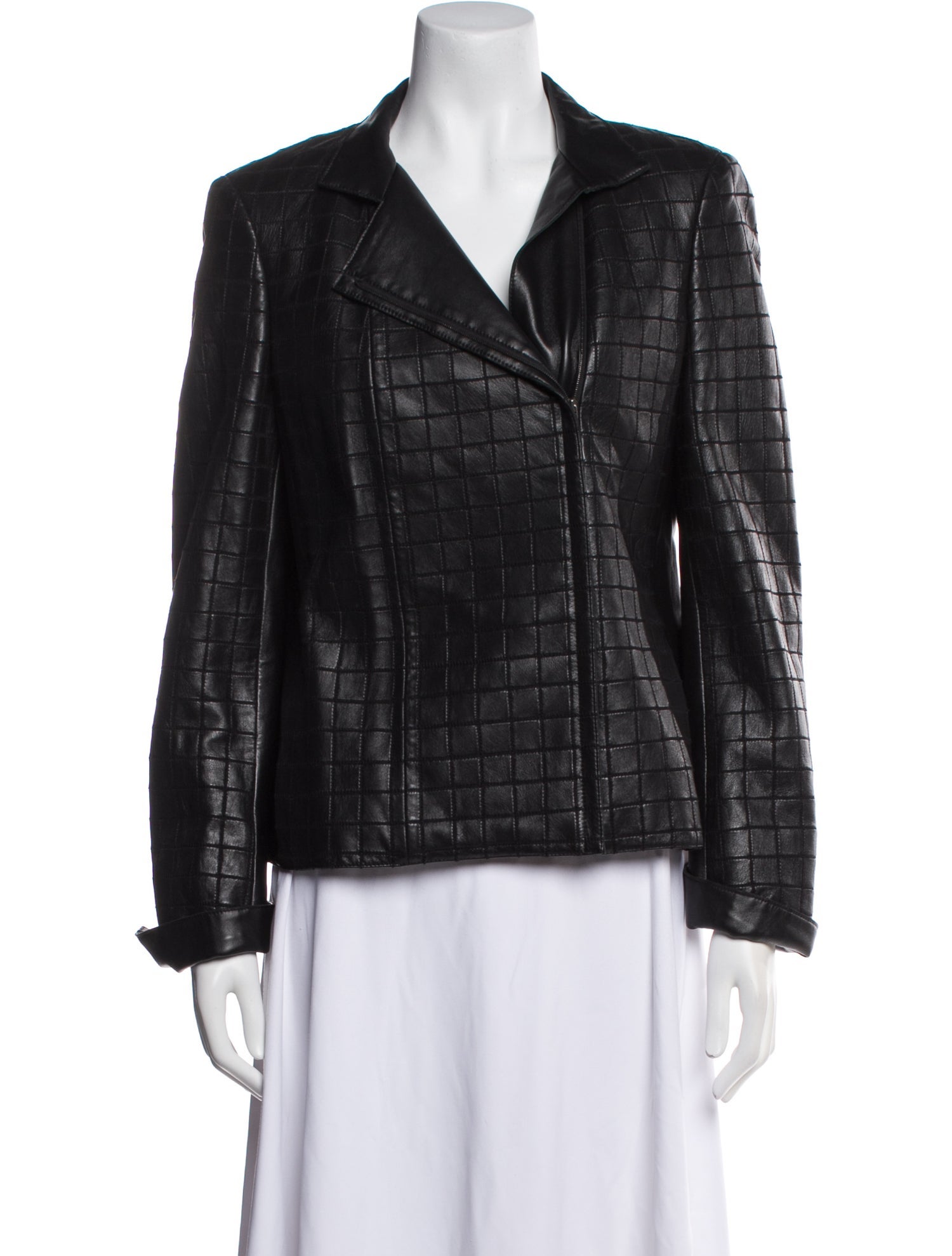 Akris x Bergdorf Goodman Leather Blazer