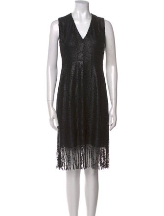 Akris x Bergdorf Goodman V-Neck Mini Dress