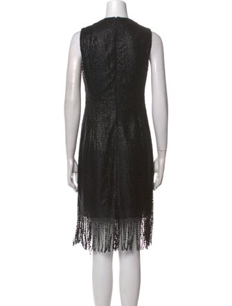 Akris x Bergdorf Goodman V-Neck Mini Dress