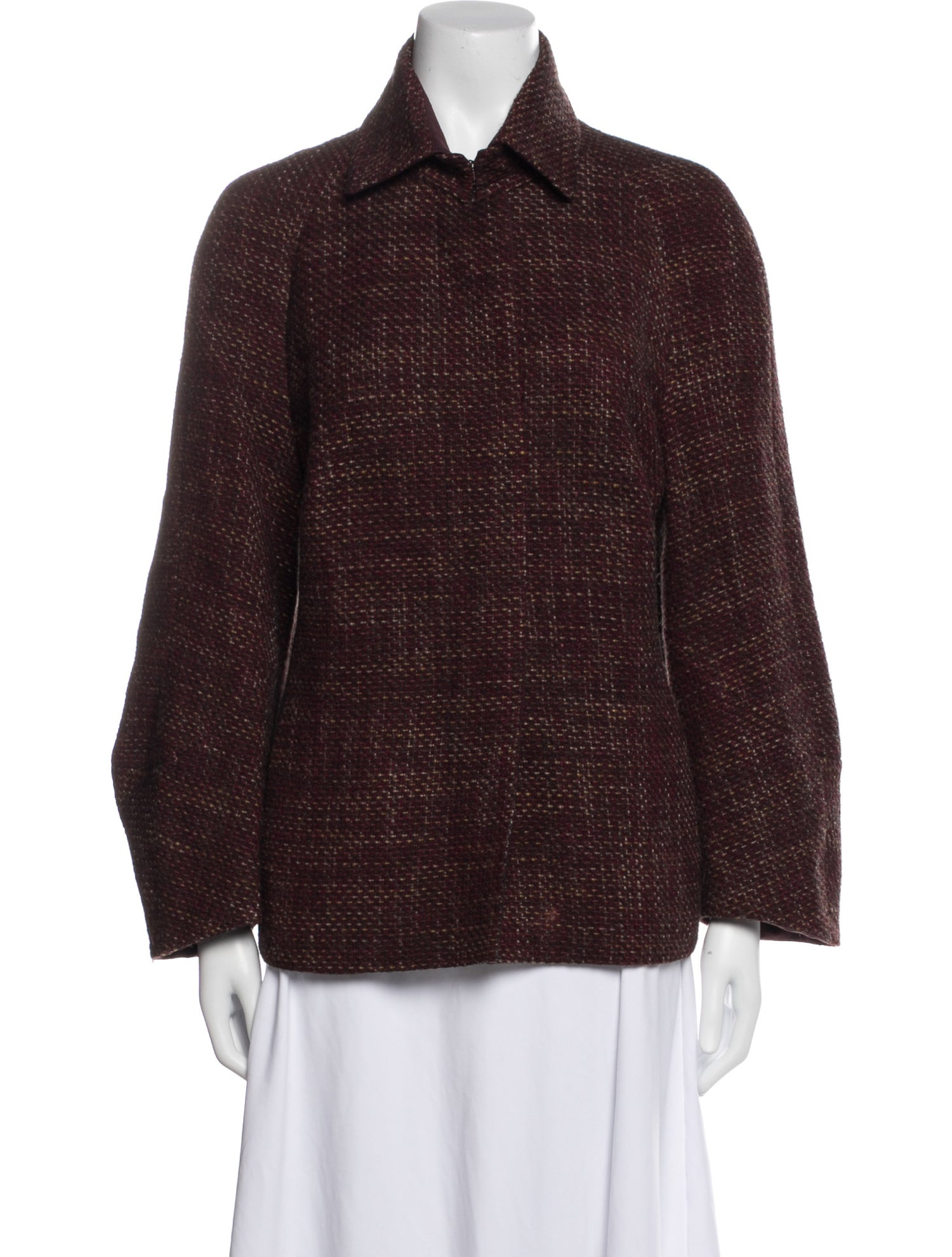 Akris x Bergdorf Goodman Wool Tweed Pattern Jacket