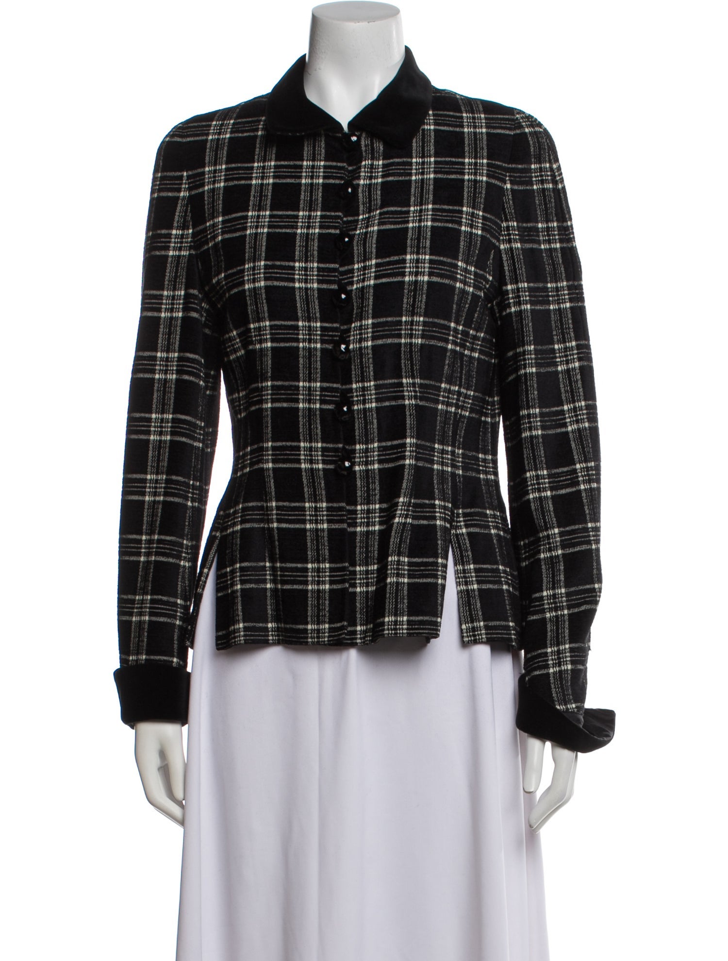 Akris x Bergdorf Goodman Plaid Print Blazer