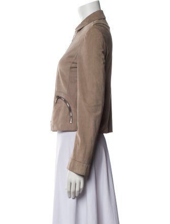 Akris x Bergdorf Goodman Suede Biker Jacket