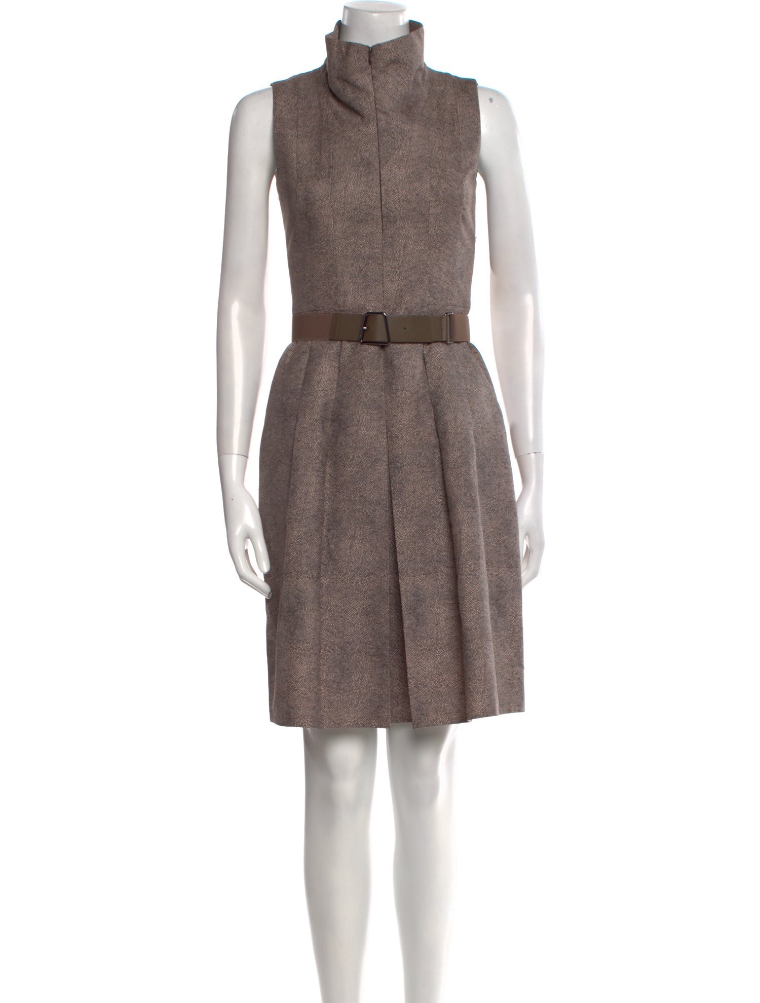 Akris x Bergdorf Goodman Turtleneck Knee-Length Dress