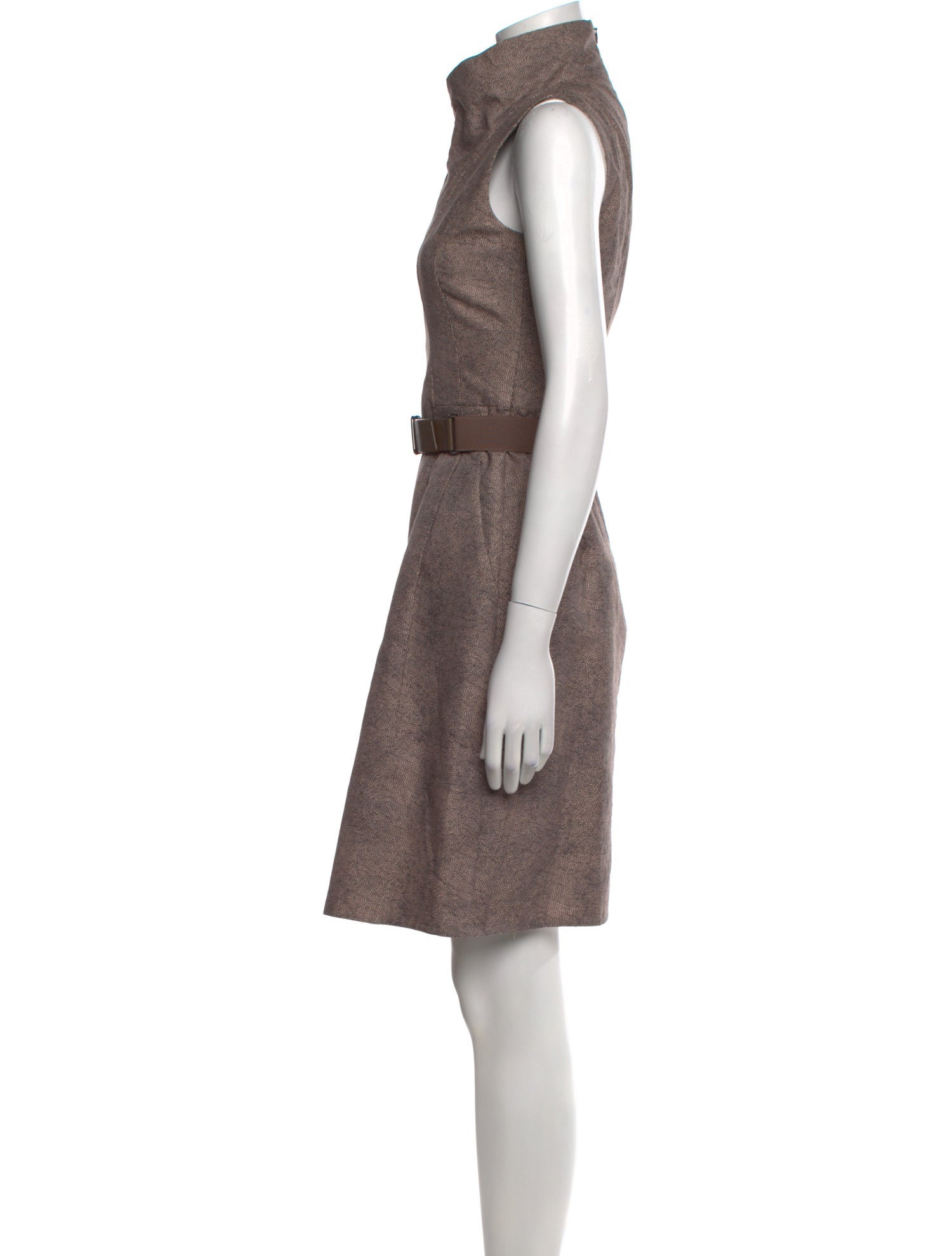 Akris x Bergdorf Goodman Turtleneck Knee-Length Dress