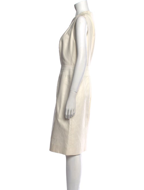 Akris x Bergdorf Goodman V-Neck Midi Length Dress