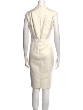 Akris x Bergdorf Goodman V-Neck Midi Length Dress