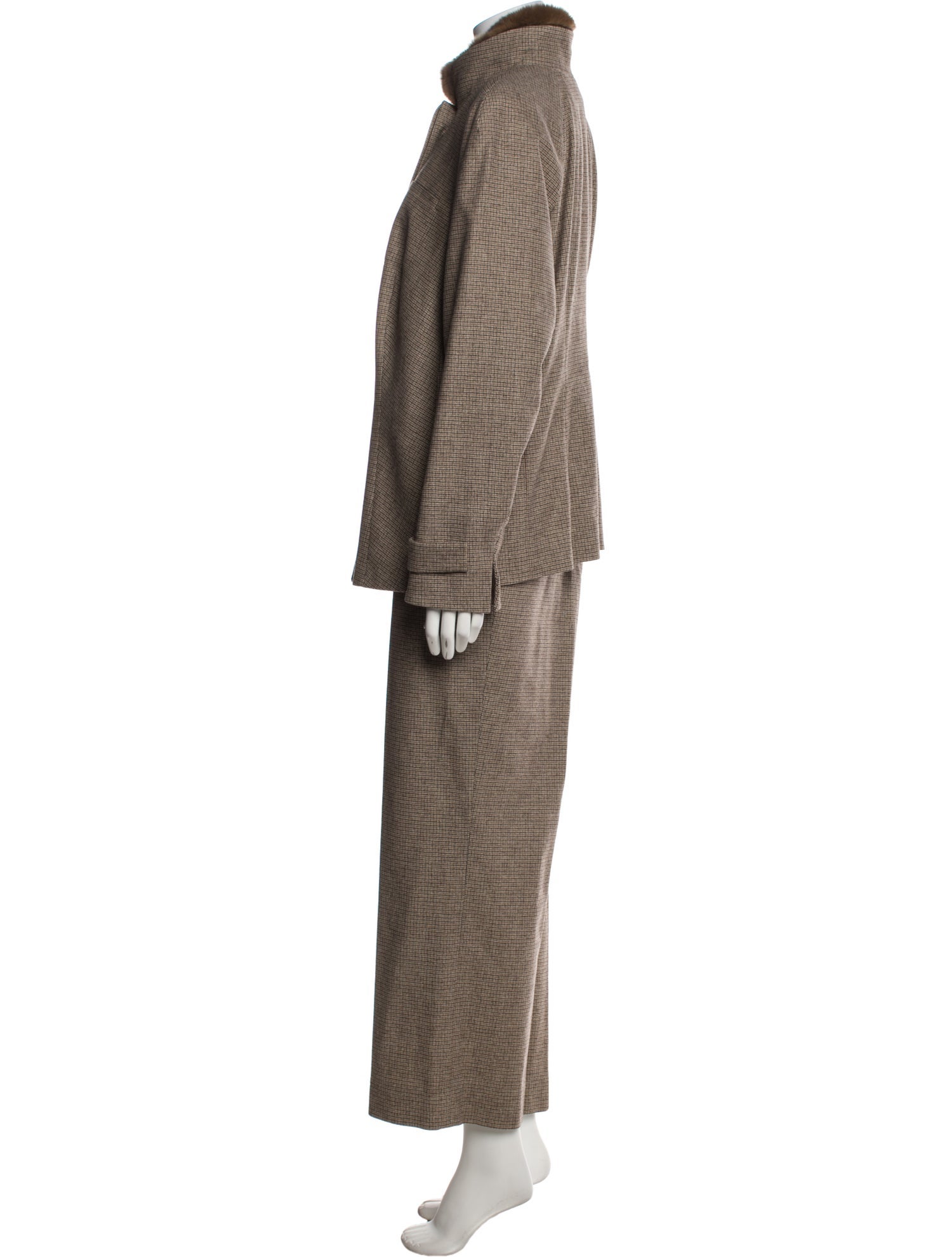 Akris x Bergdorf Goodman Wool Printed Pantsuit