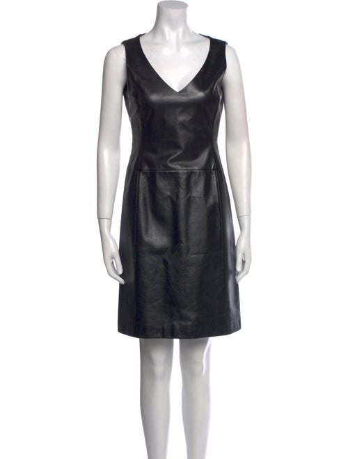 Akris x Bergdorf Goodman Leather Mini Dress
