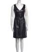 Akris x Bergdorf Goodman Leather Mini Dress