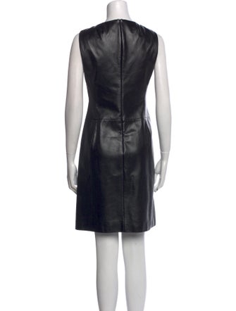 Akris x Bergdorf Goodman Leather Mini Dress