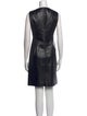 Akris x Bergdorf Goodman Leather Mini Dress