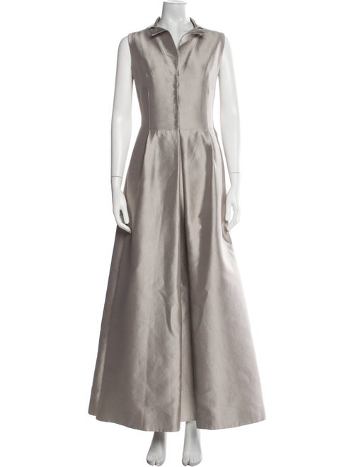 Akris x Bergdorf Goodman Silk Long Dress