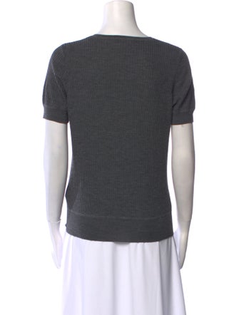 Akris x Bergdorf Goodman Wool Scoop Neck Sweater