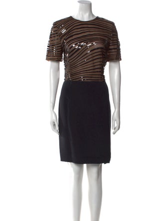 Akris x Bergdorf Goodman Silk Knee-Length Dress