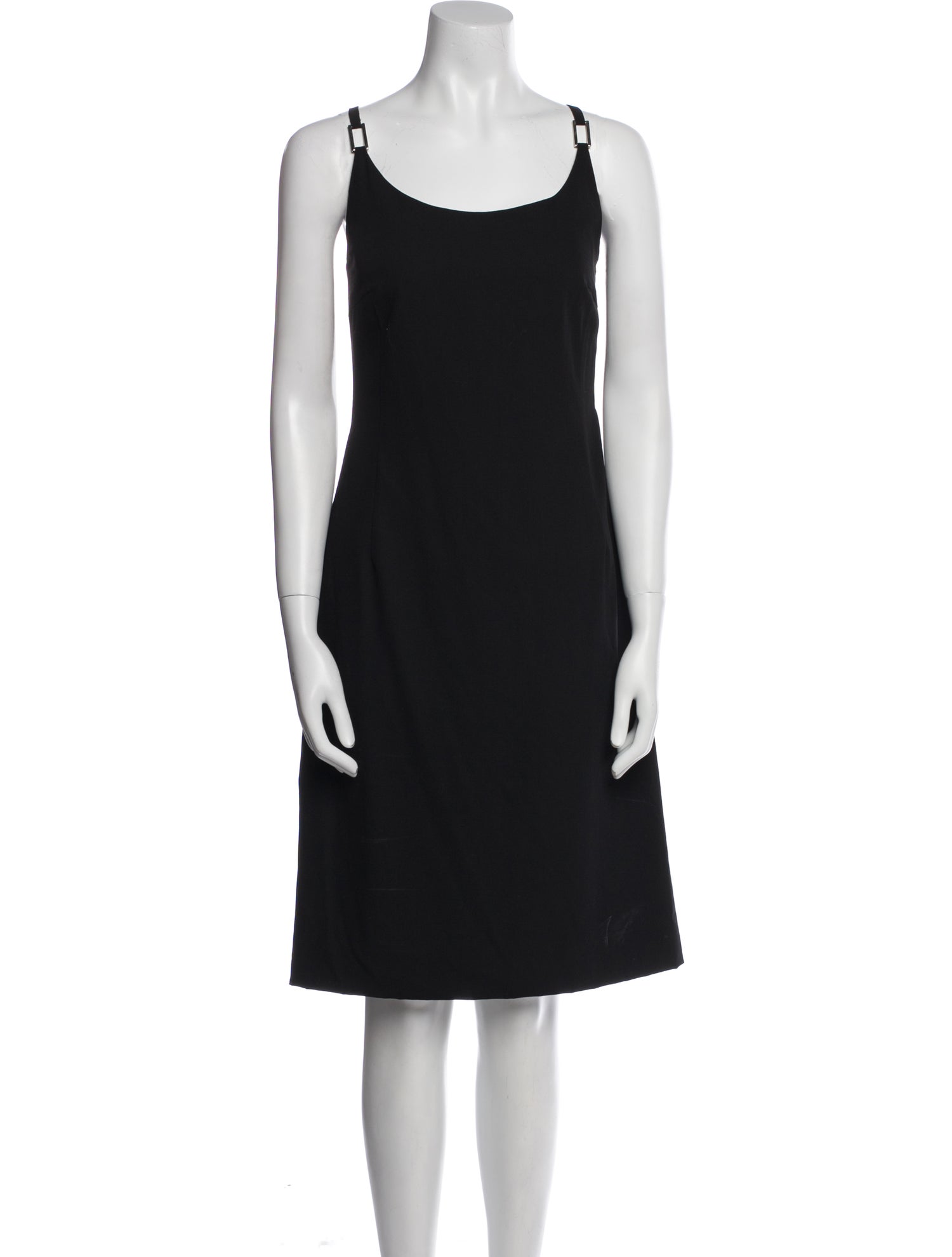 Akris x Bergdorf Goodman Scoop Neck Knee-Length Dress