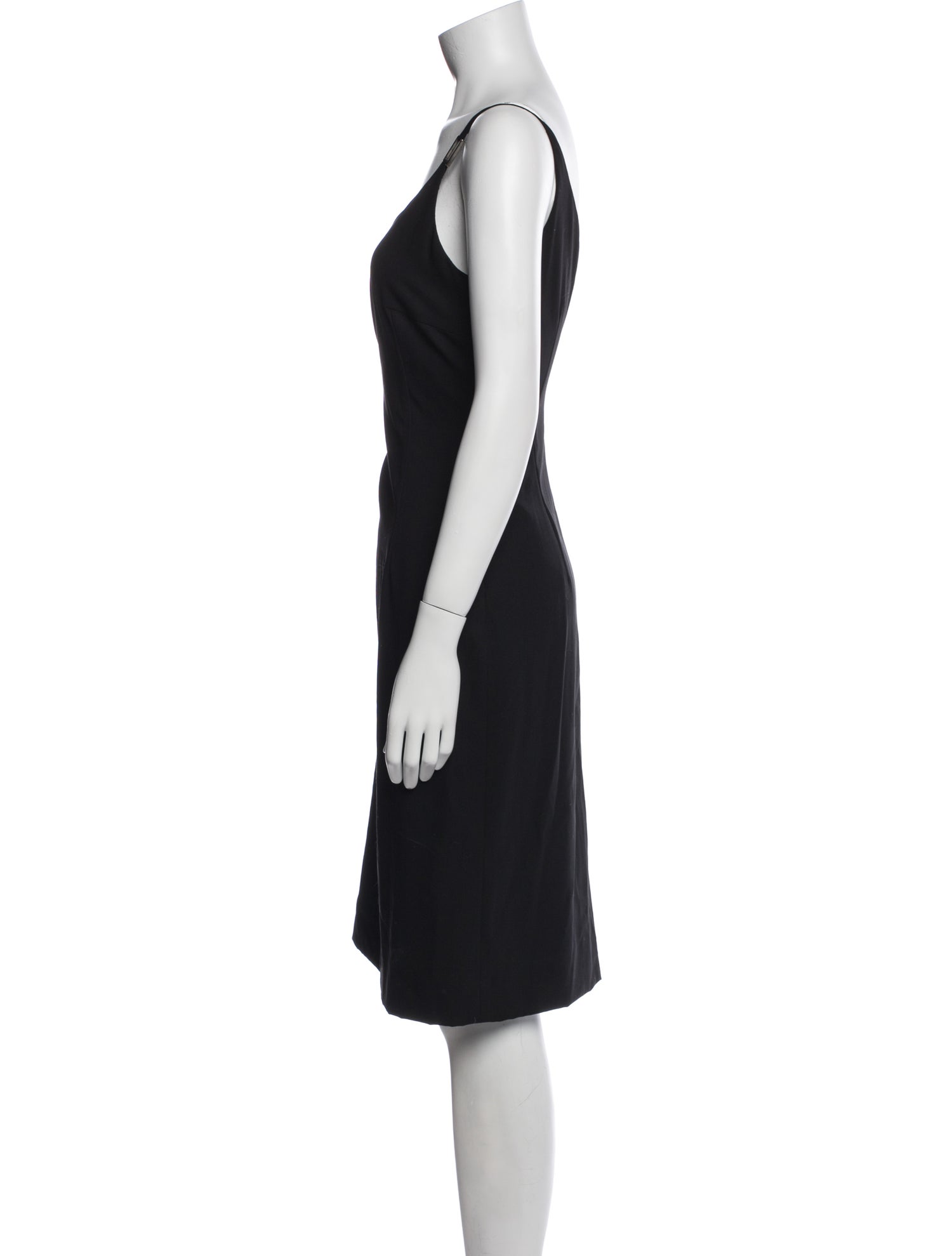 Akris x Bergdorf Goodman Scoop Neck Knee-Length Dress