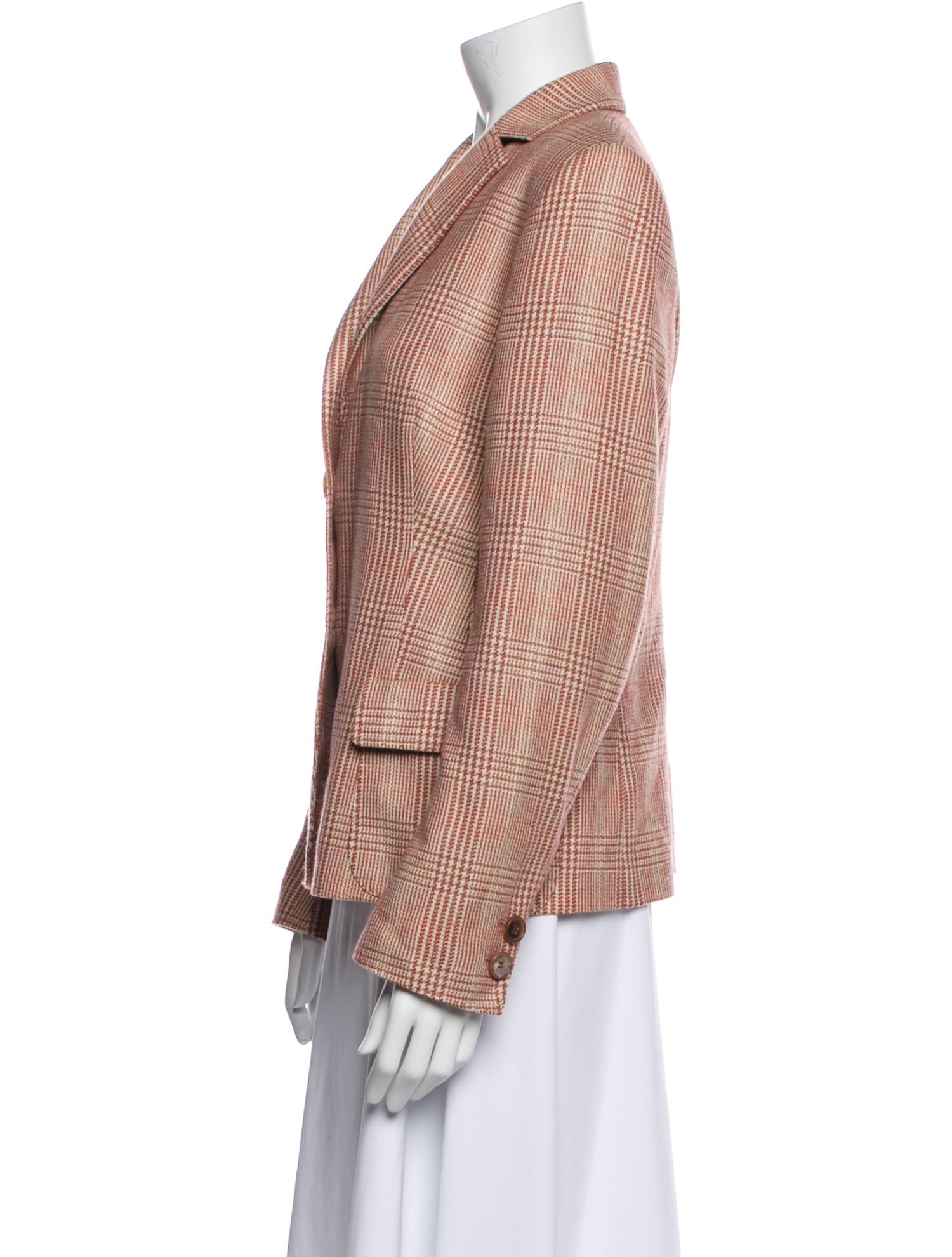 Akris x Bergdorf Goodman Cashmere Plaid Print Blazer