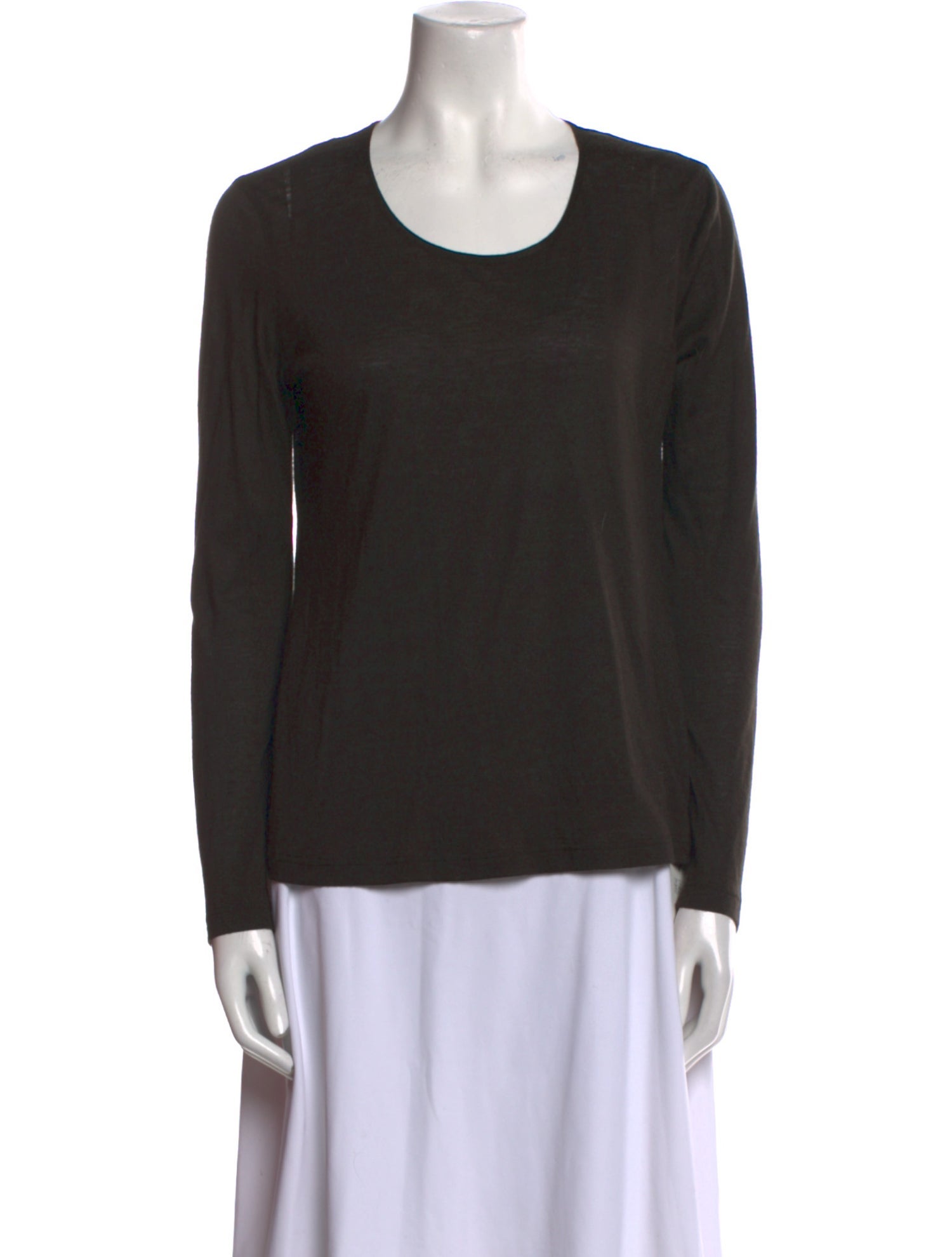 Akris x Bergdorf Goodman Cashmere Scoop Neck Top