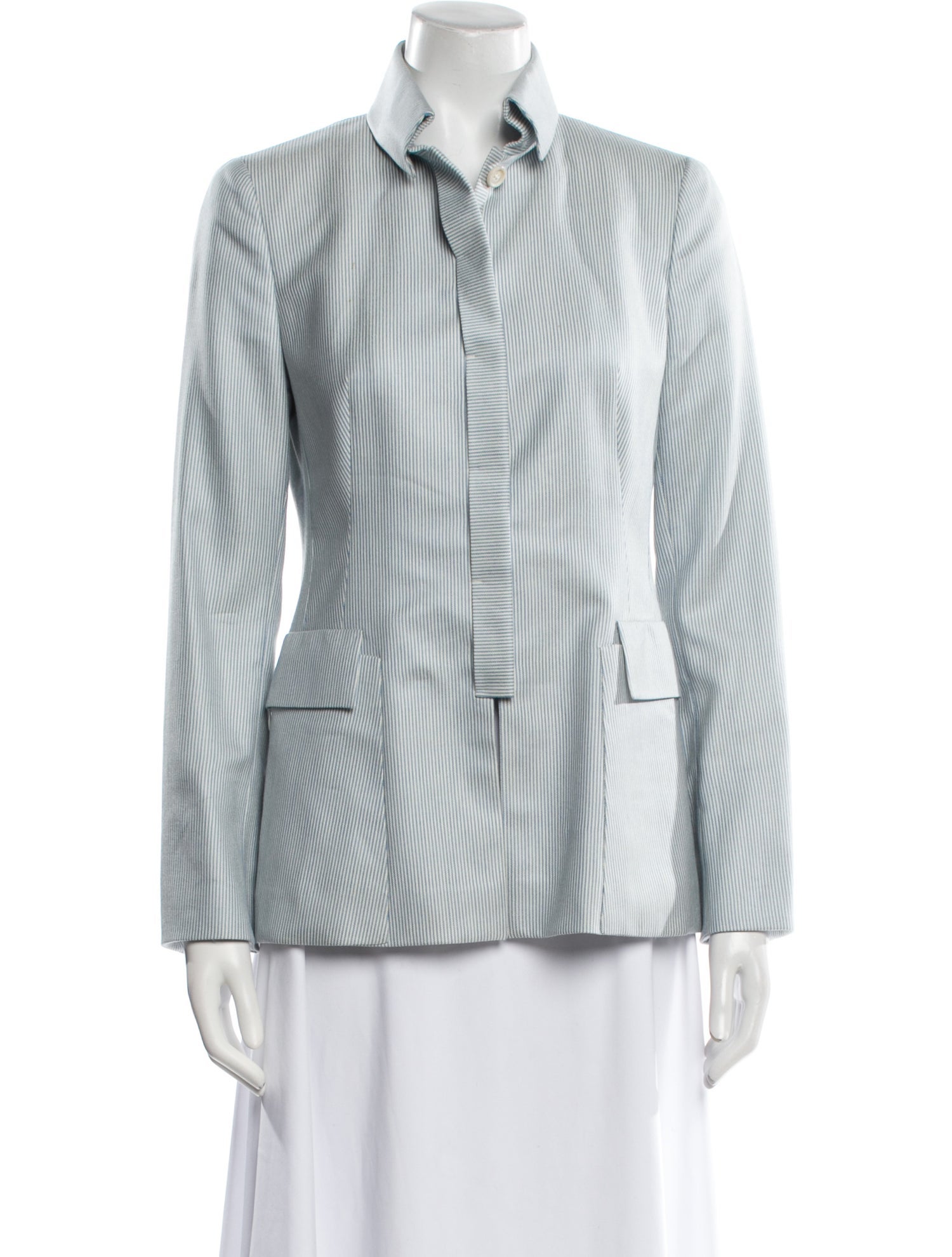 Akris x Bergdorf Goodman Cashmere Striped Blazer