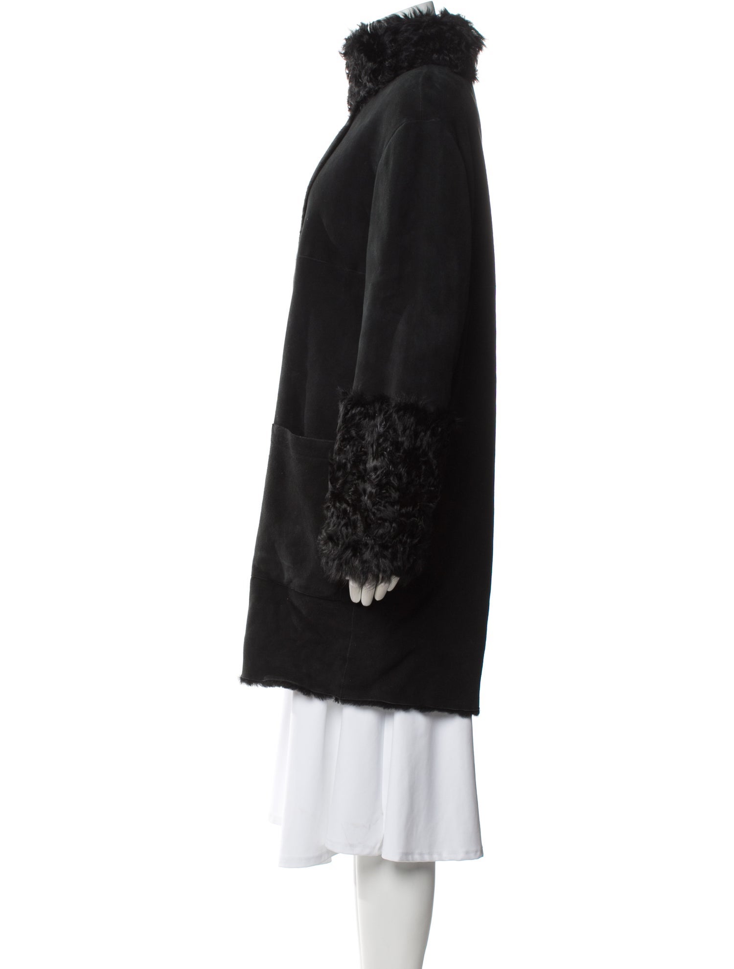 Akris x Bergdorf Goodman Lambskin Faux Fur Coat w/ Tags