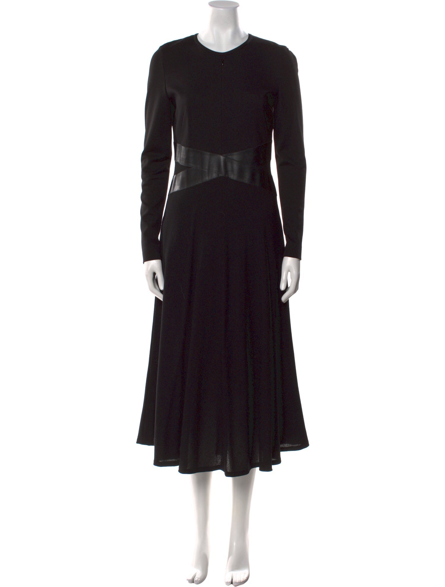 Akris x Bergdorf Goodman Crew Neck Midi Length Dress