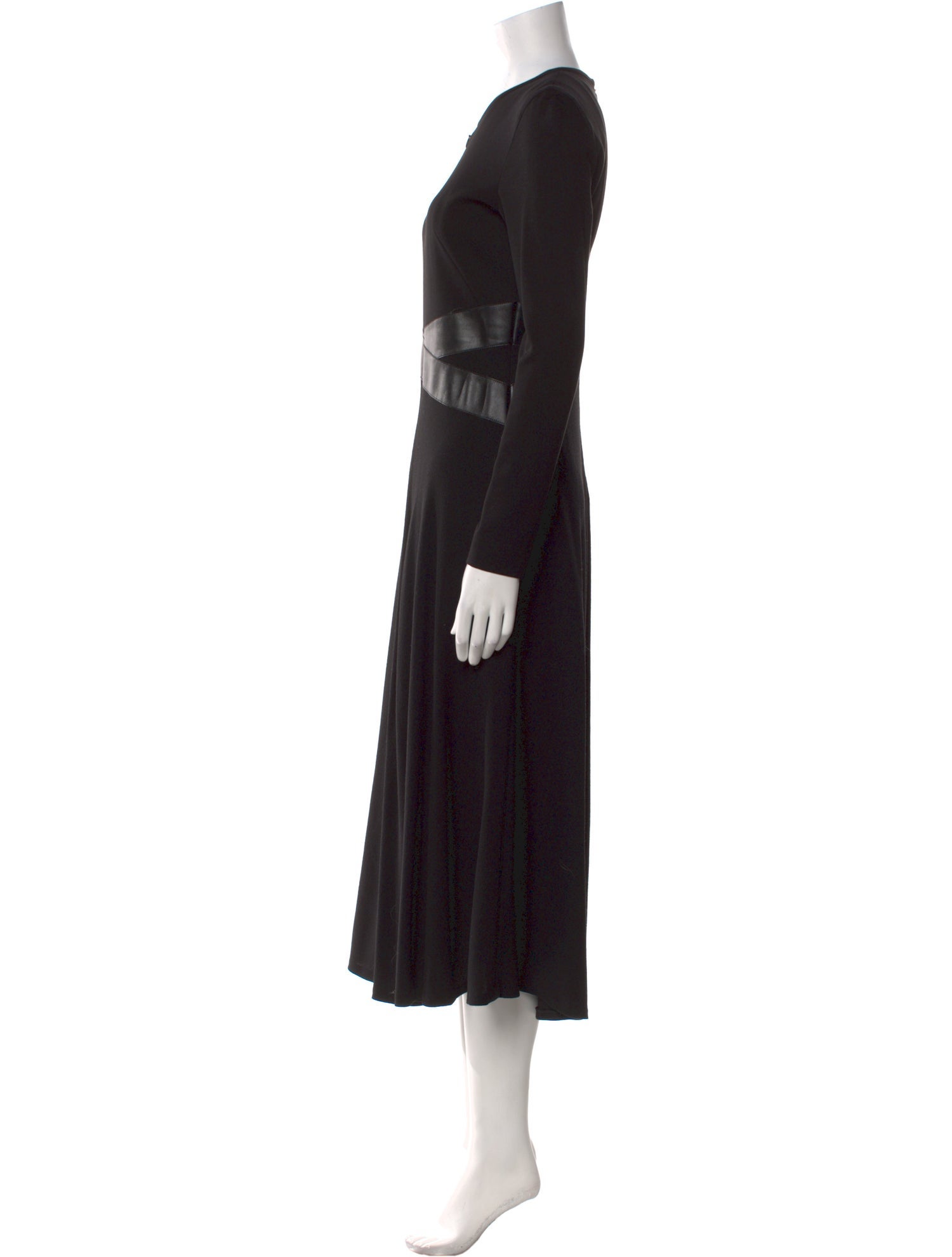Akris x Bergdorf Goodman Crew Neck Midi Length Dress
