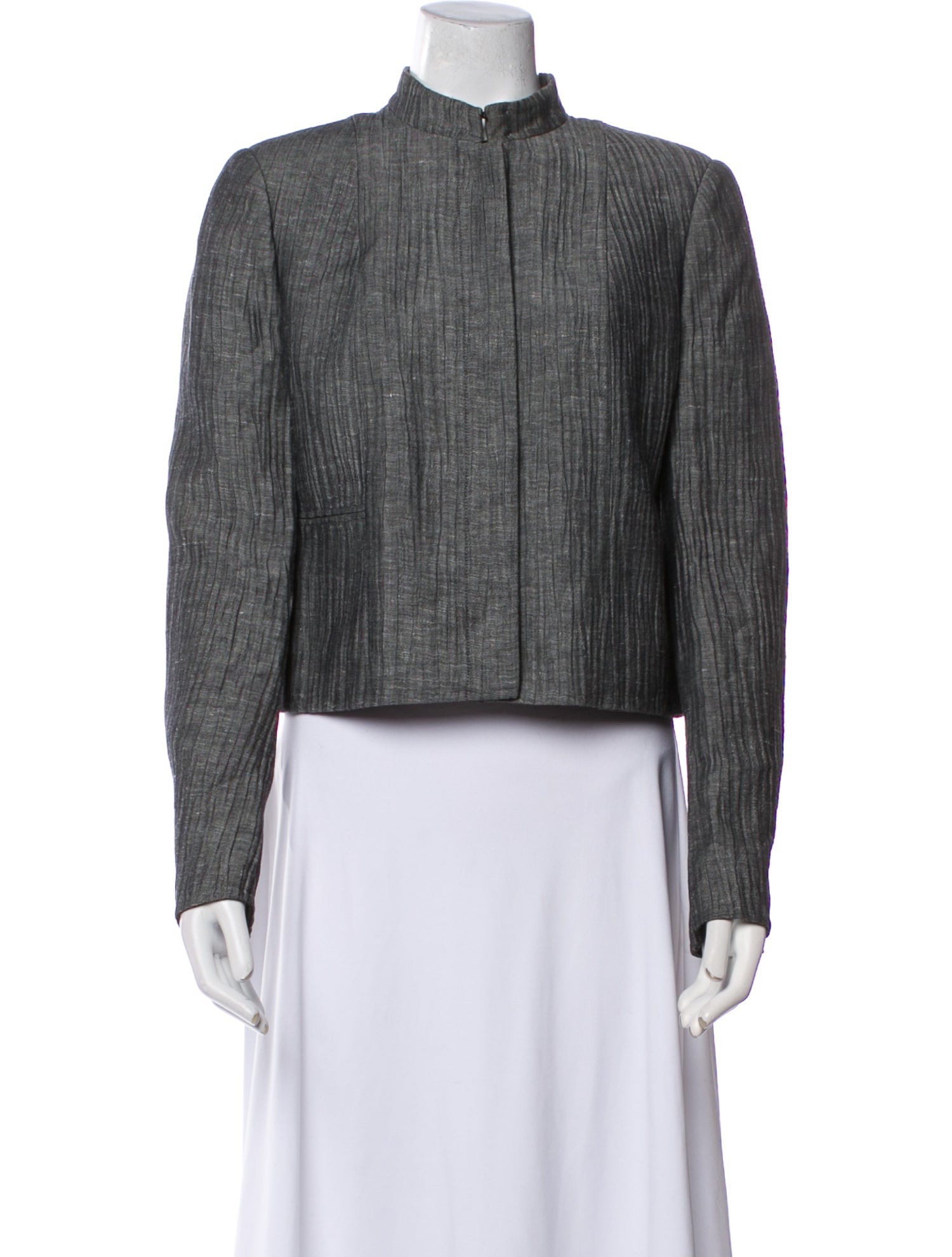 Akris x Bergdorf Goodman Wool Tweed Pattern Jacket