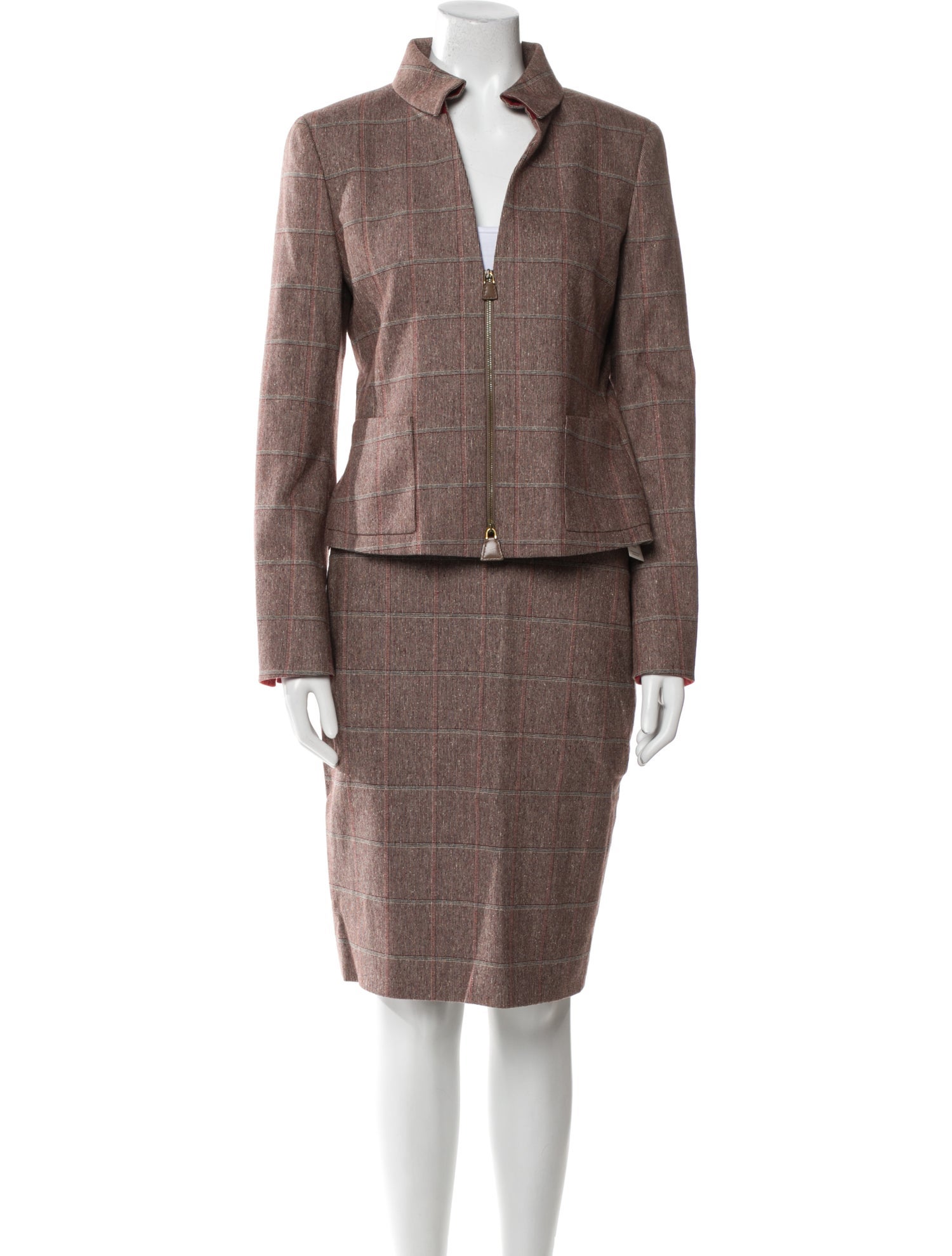 Akris x Bergdorf Goodman Wool Skirt Set