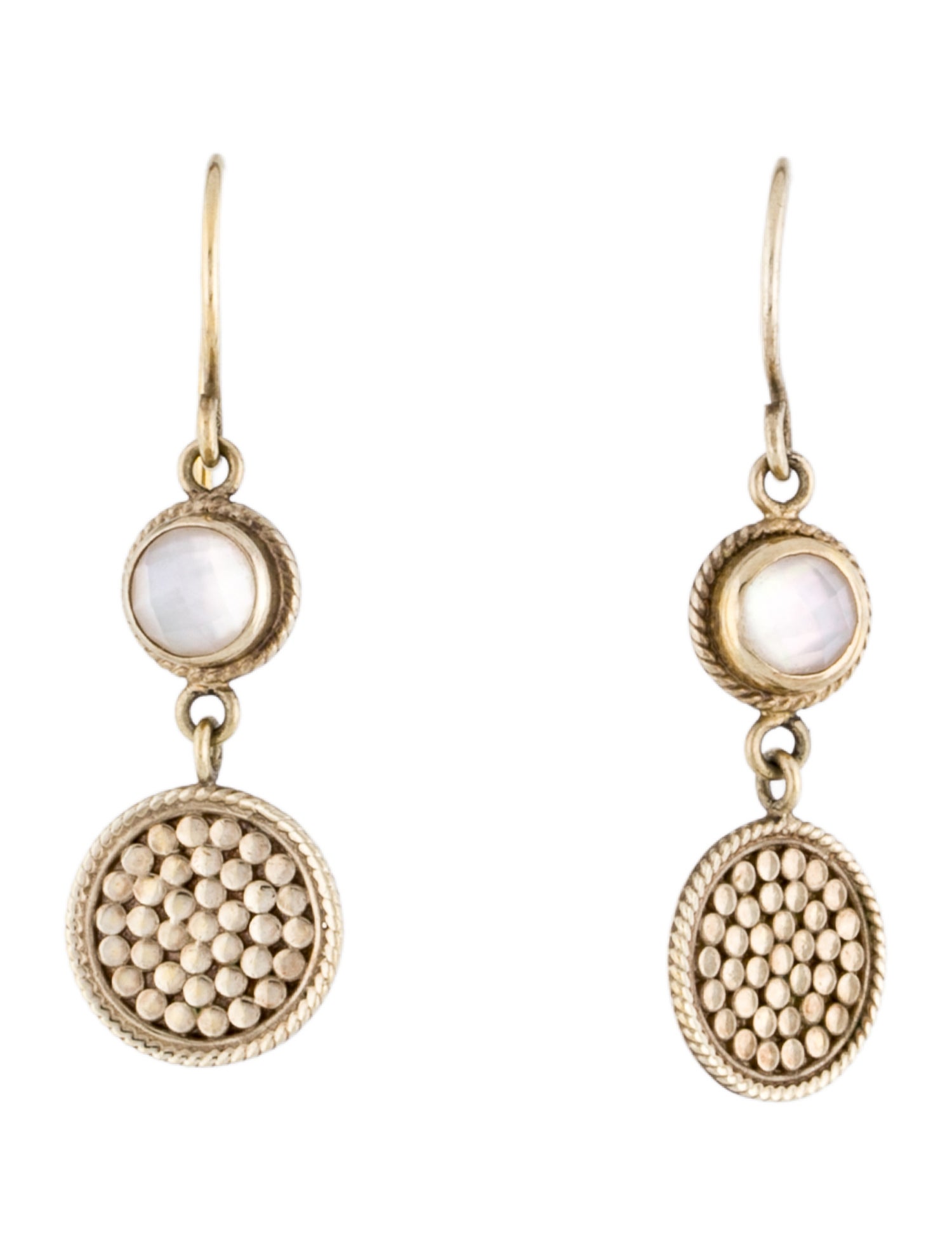 Anna Beck Mother of Pearl & Quartz Doublet Drop Earrings