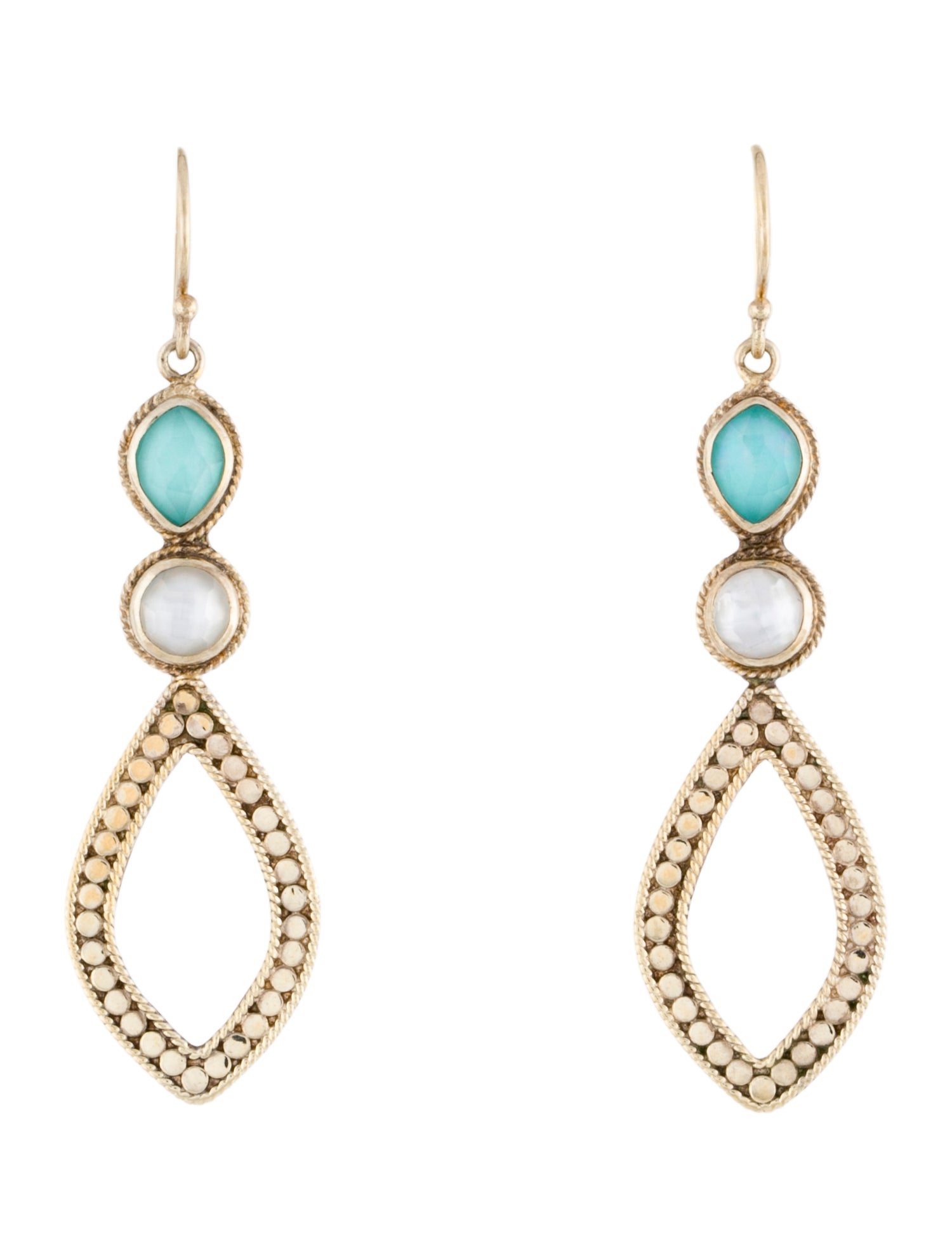Anna Beck Mother of Pearl & Quartz Doublet Drop Earrings