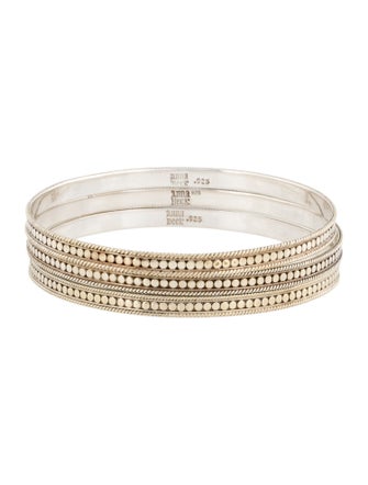 Anna Beck Two-Tone Classic Dotted Bangle Set