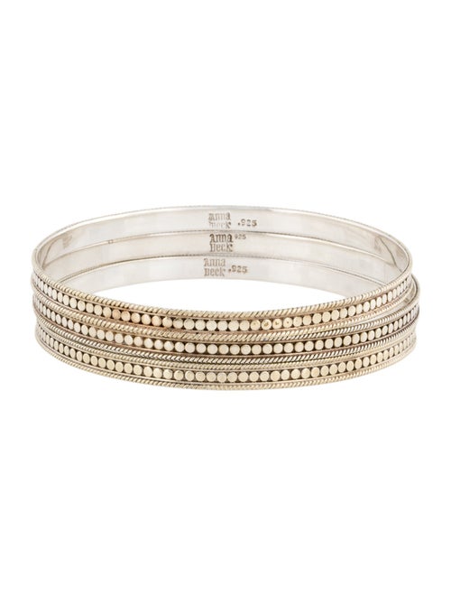 Anna Beck Two-Tone Classic Dotted Bangle Set
