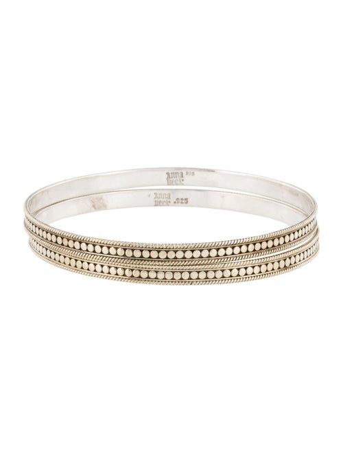 Anna Beck Two-Tone Classic Dotted Bangle Set