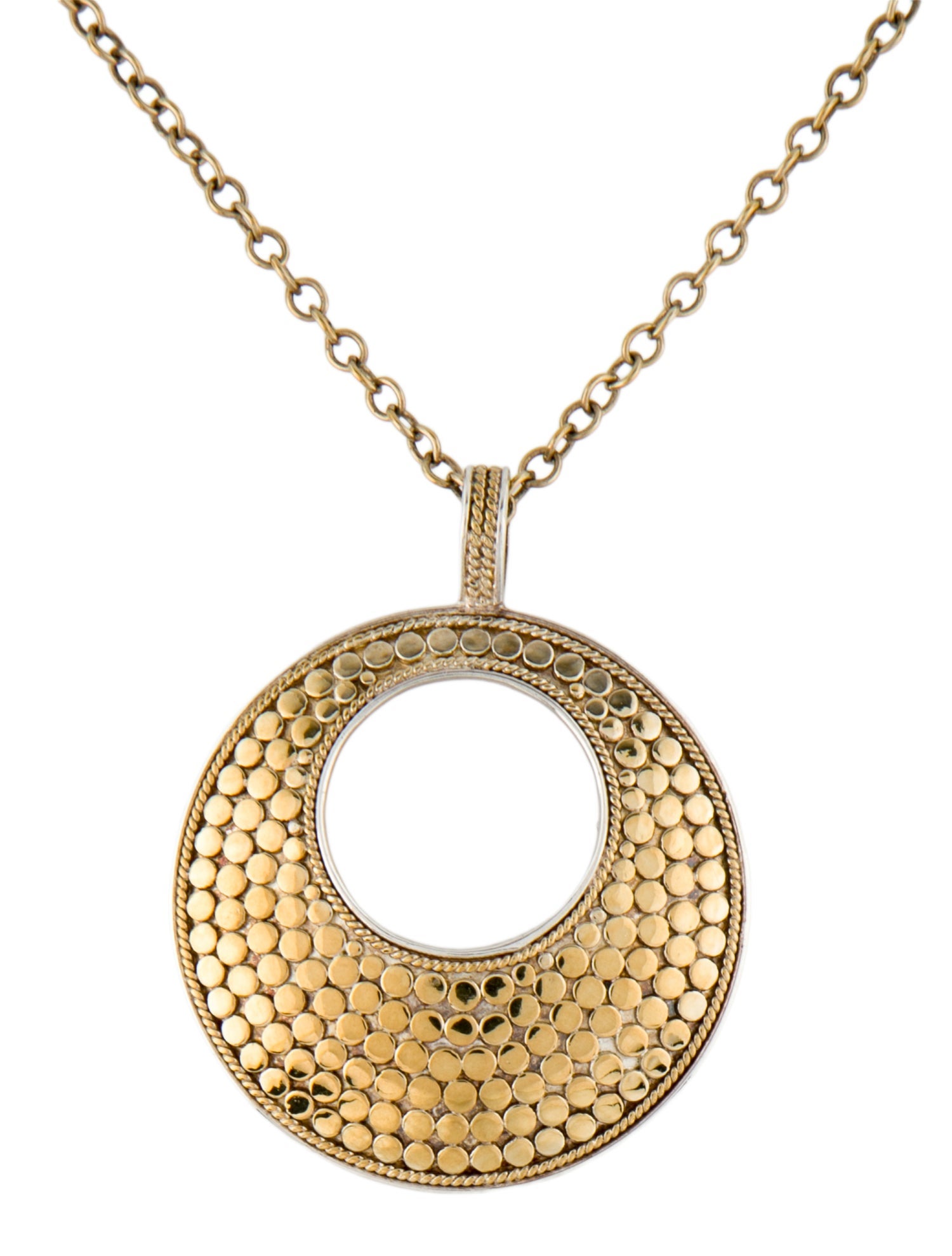 Anna Beck Chain Link Two-Tone Pendant Necklace