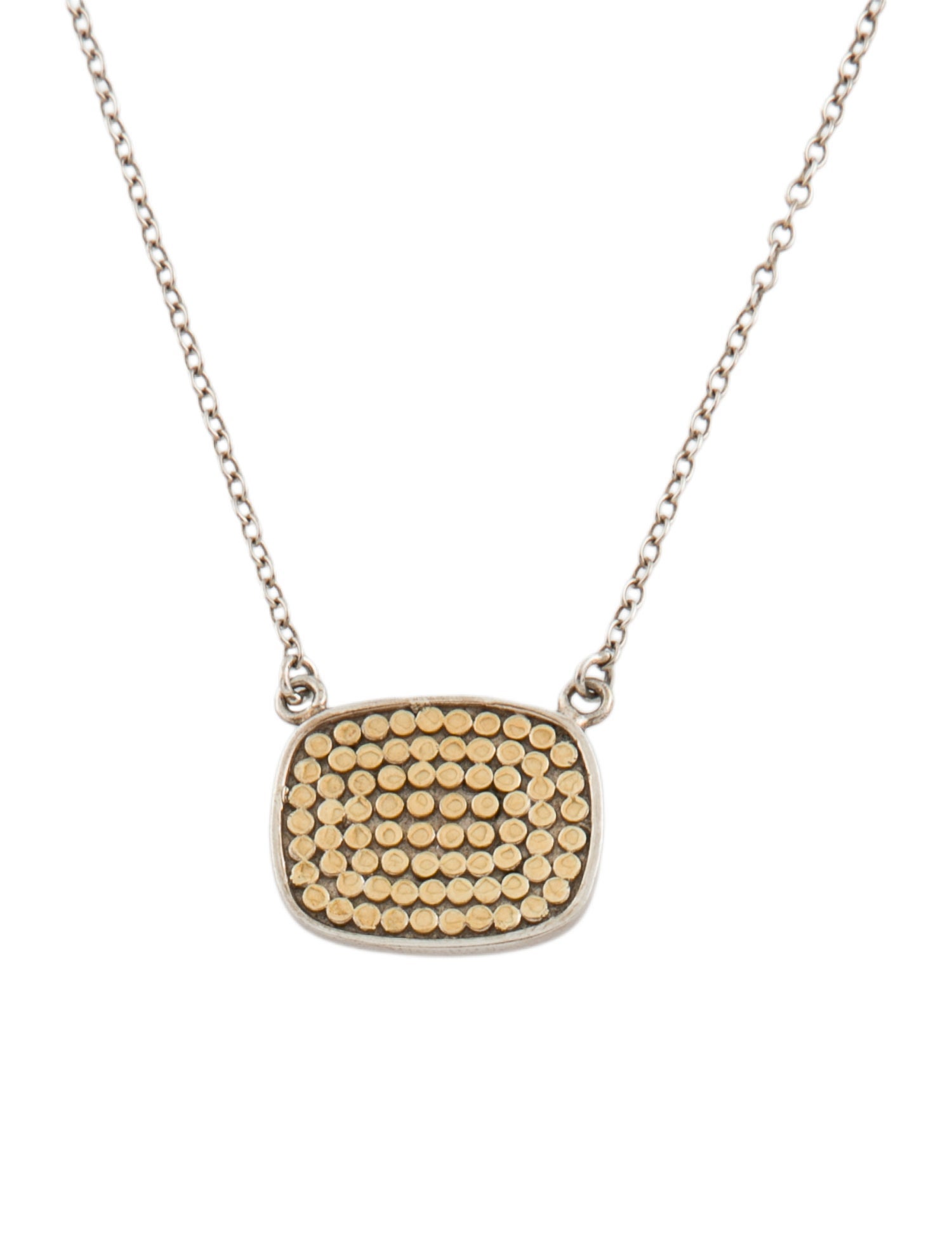 Anna Beck Textured Two-Toned Pendant Necklace