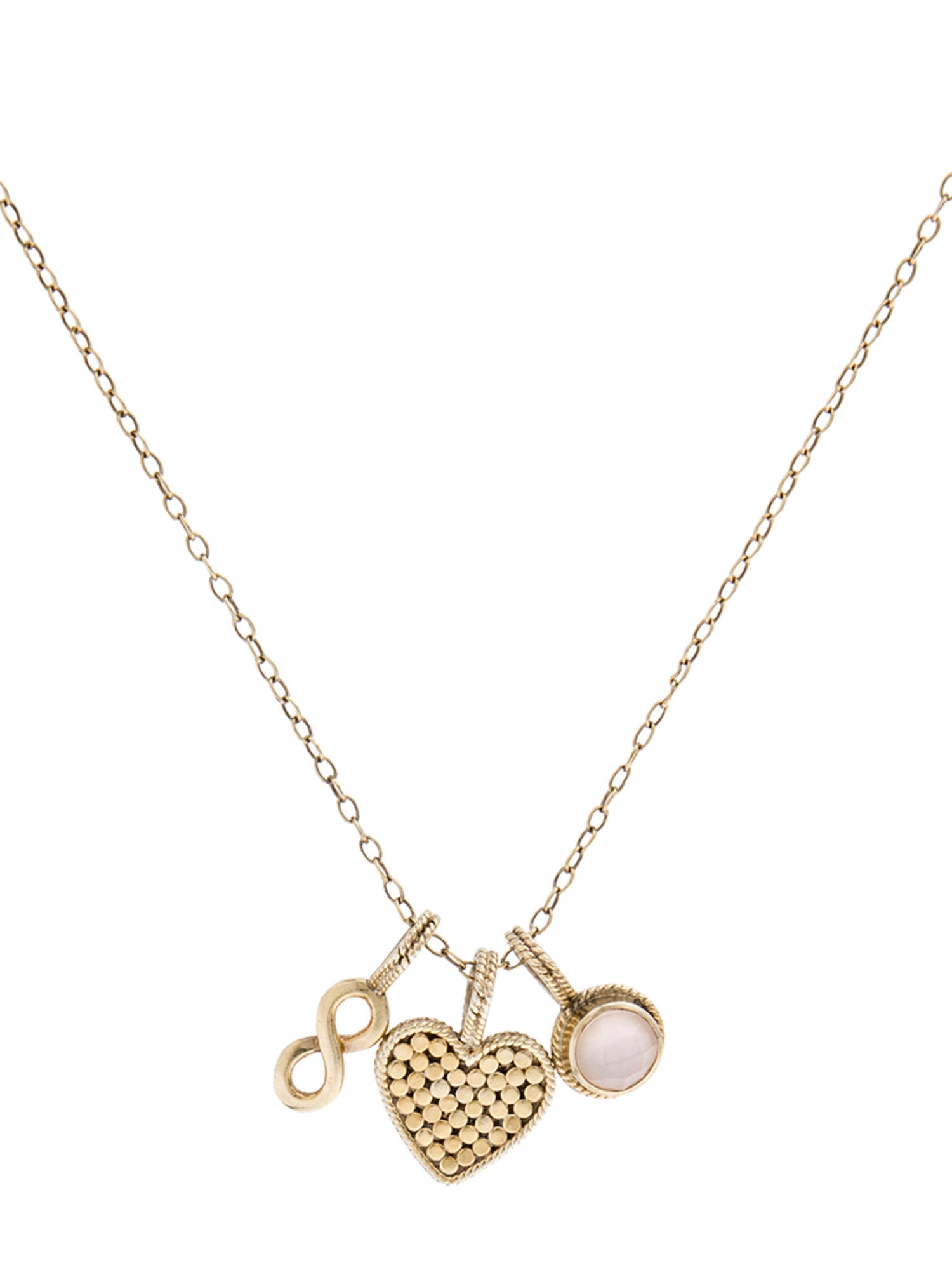Anna Beck Mother Of Pearl & Quartz Doublet Charm Necklace
