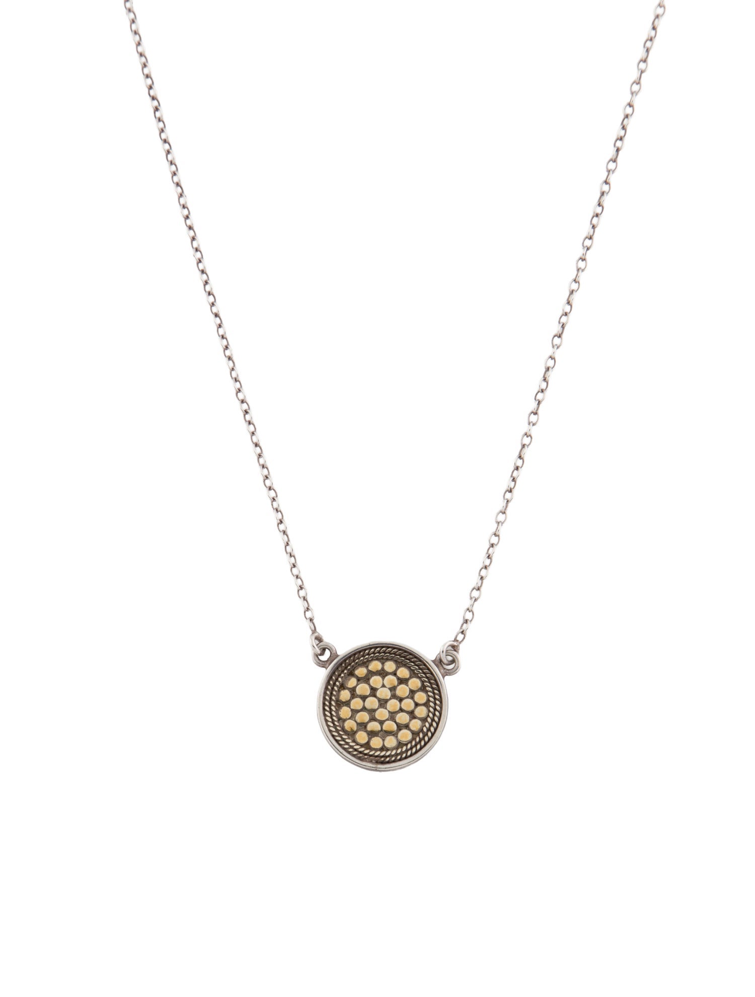 Anna Beck Classic Disc Two-Tone Pendant Necklace