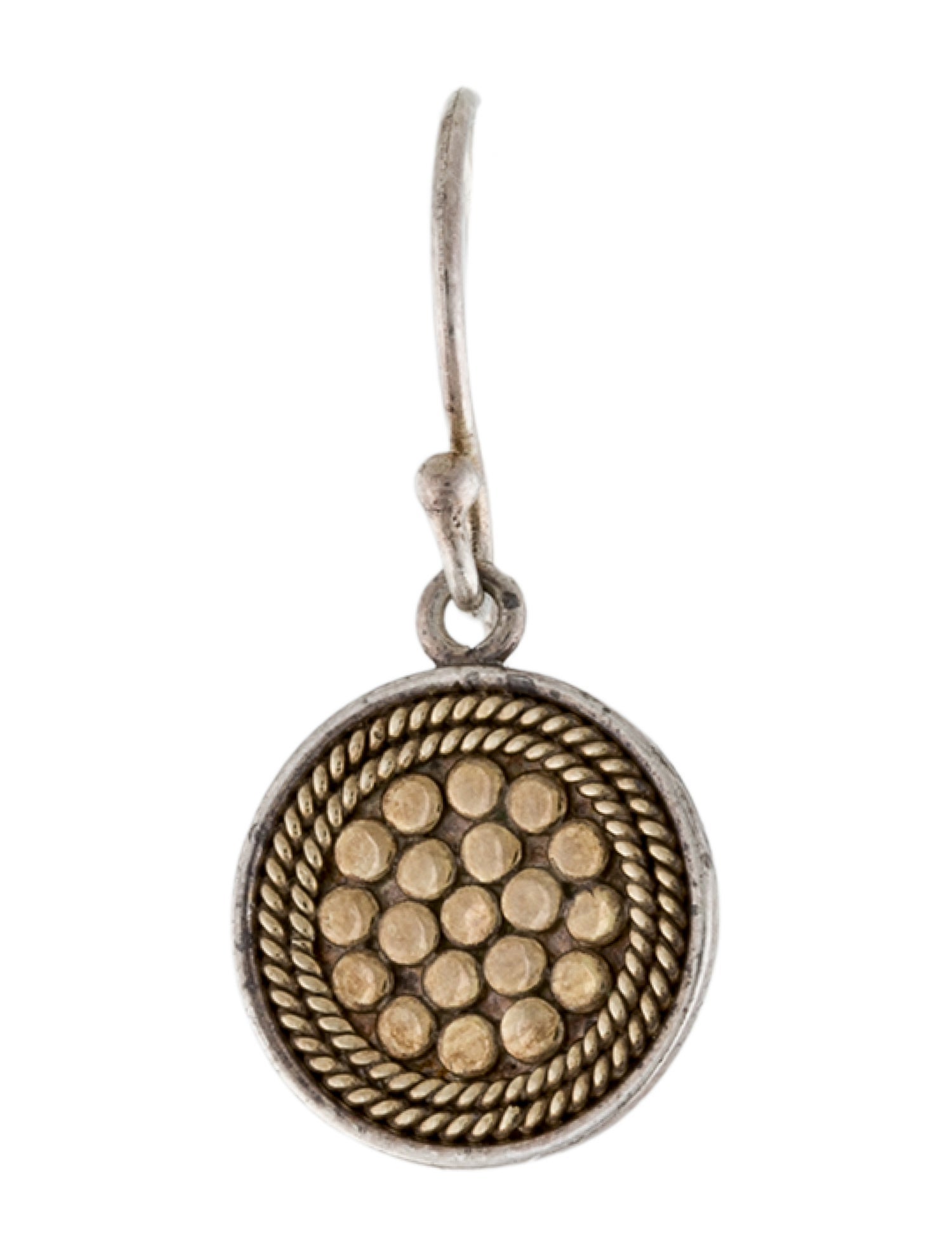 Anna Beck Two-Tone Classic Circle Drop Single Earring