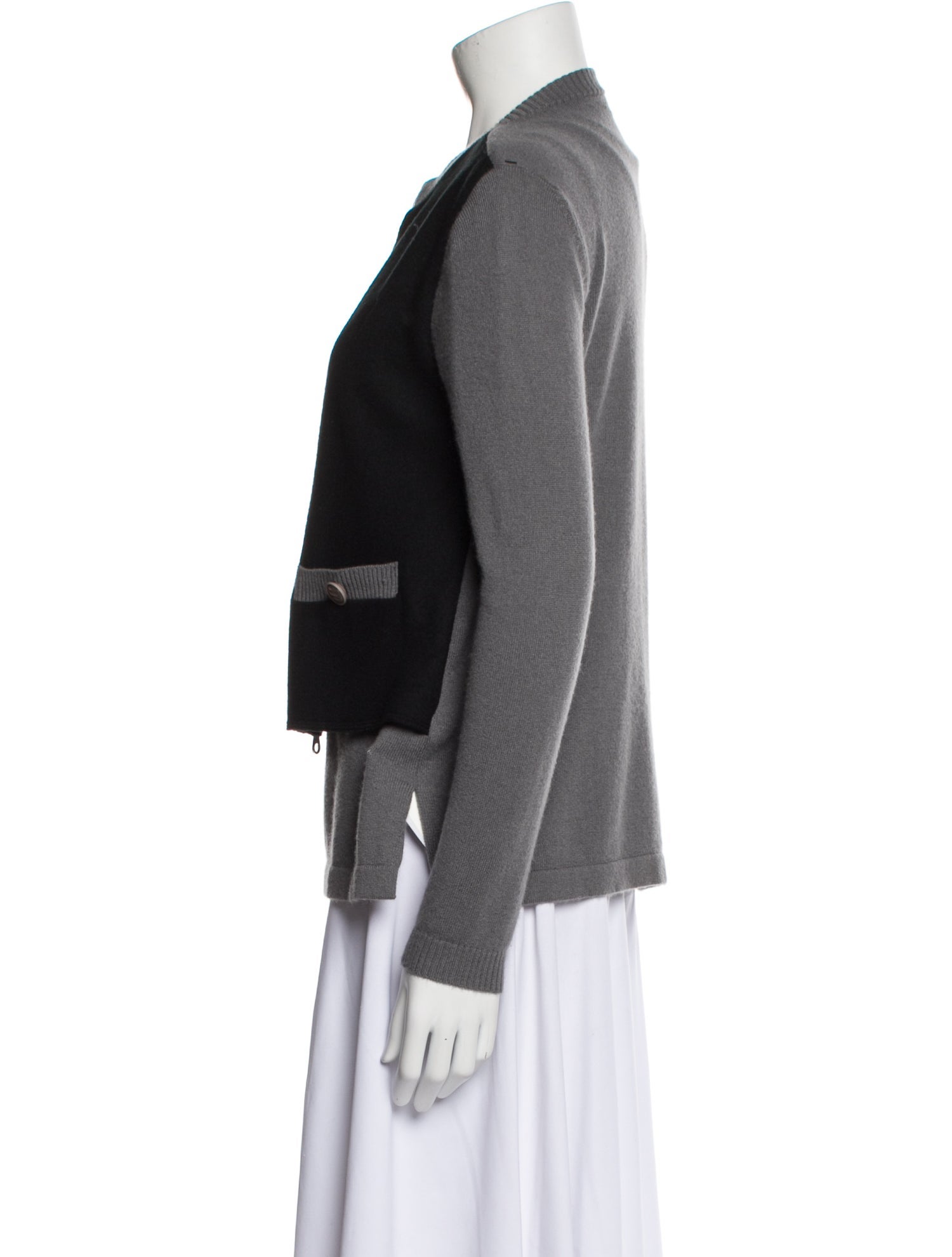 Rani Arabella Cashmere Colorblock Pattern Sweater